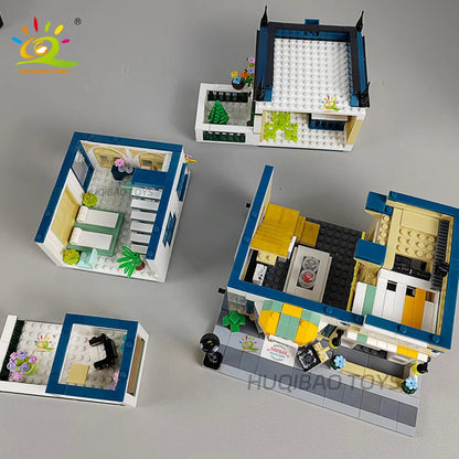 Mini Garden Hotel Micro-Brick City Build