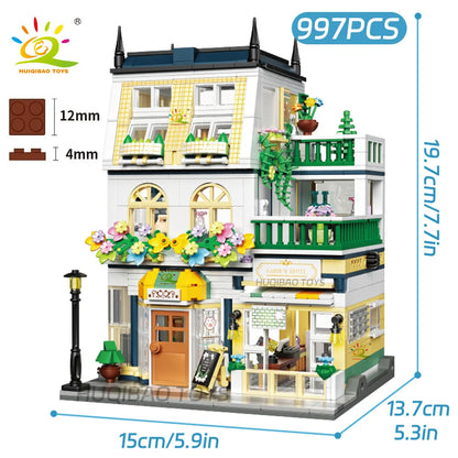 Mini Garden Hotel Micro-Brick City Build