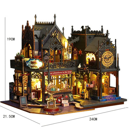 Holo Magic City DIY Wooden Dollhouse – Deluxe Miniature Build Kit