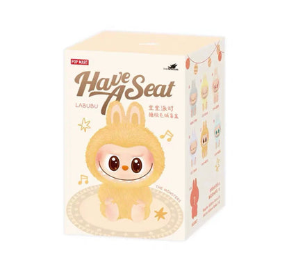 Product packaging Labubu have a seat