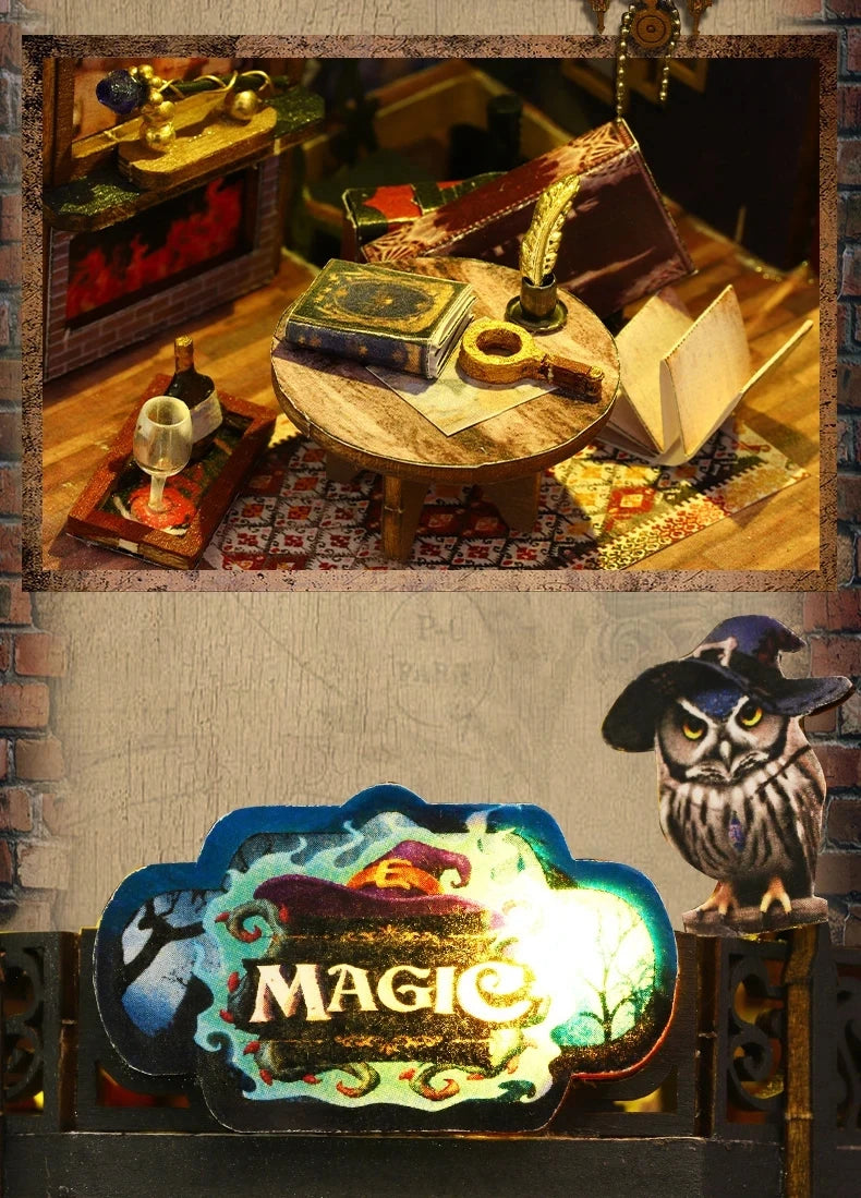 Holo Magic City DIY Wooden Dollhouse – Deluxe Miniature Build Kit