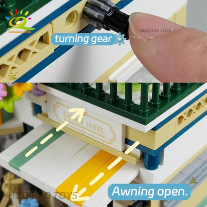 Mini Garden Hotel Micro-Brick City Build