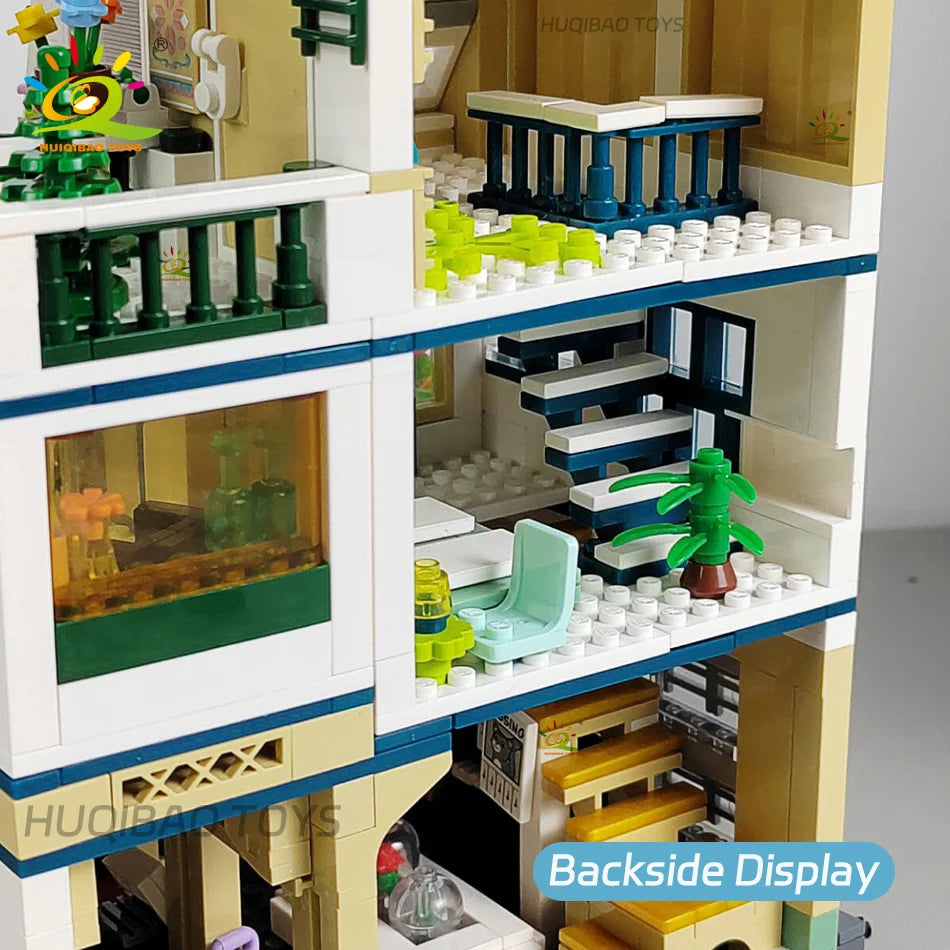 Mini Garden Hotel Micro-Brick City Build