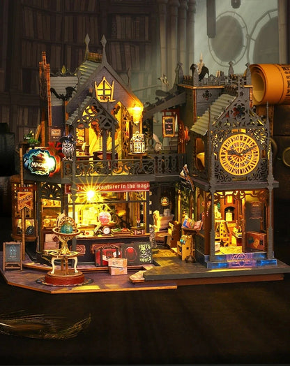 Holo Magic City DIY Wooden Dollhouse – Deluxe Miniature Build Kit