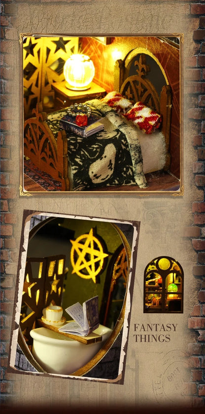 Holo Magic City DIY Wooden Dollhouse – Deluxe Miniature Build Kit