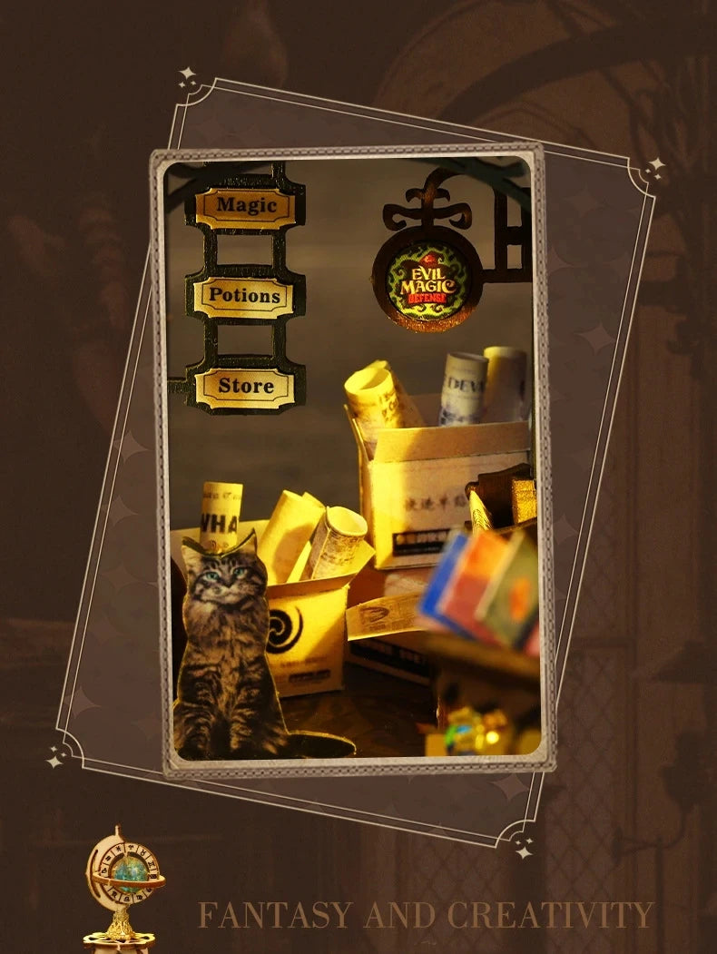 Holo Magic City DIY Wooden Dollhouse – Deluxe Miniature Build Kit