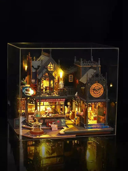 Holo Magic City DIY Wooden Dollhouse – Deluxe Miniature Build Kit