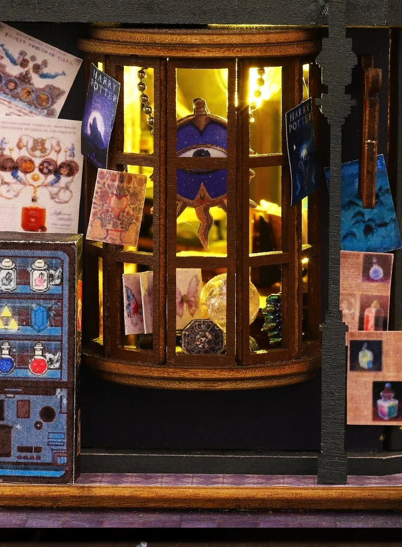 Holo Magic City DIY Wooden Dollhouse – Deluxe Miniature Build Kit