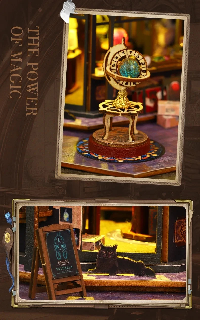 Holo Magic City DIY Wooden Dollhouse – Deluxe Miniature Build Kit